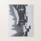 Oriental House in Bossen bedekt in sneeuw Legpuzzel (Verticaal)