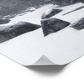 Oriental House in Bossen bedekt in sneeuw Poster (Hoek)