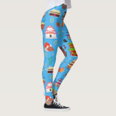 Oriental Houses Pattern Leggings (Rechts)