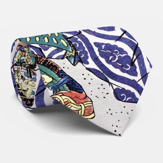 Oriental japanese legendarische samurai-krijger stropdas (Opgerold)