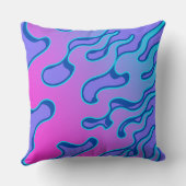 Oriental Japanese Neon Flame Pattern Kussen (Achterkant)