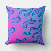 Oriental Japanese Neon Flame Pattern Kussen (Voorkant)