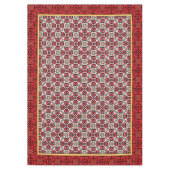 Oriental kerstfeestay Damask Red en Gold Tafelkleed (Voorkant)