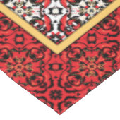 Oriental kerstfeestay Damask Red en Gold Tafelkleed (Gekanteld)