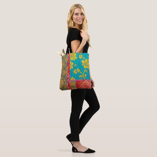 ORIENTAL Kleurrijk Groen Rood - Canvas tas (Op model)