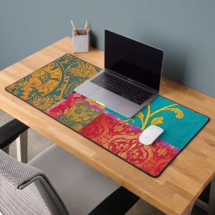 ORIENTAL Kleurrijk Groen Rood - Deskmat, Muismat Bureaumat