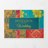 ORIENTAL Kleurrijk Groen Rood - Uitnodiging Kaart (Cover)