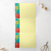 ORIENTAL Kleurrijk Groen Rood - Uitnodiging Kaart (Binnen)