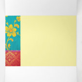 ORIENTAL Kleurrijk Groen Rood - Uitnodiging Kaart (Binnenkant midden)