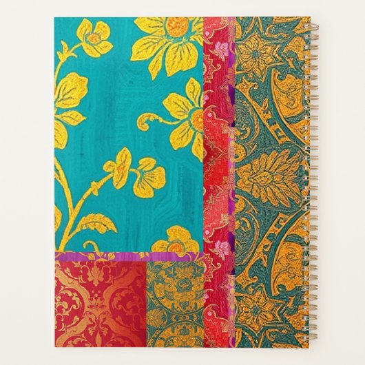 ORIENTAL Kleurrijke Groene Rood - Notitieboek, Pla Planner (Achterkant)