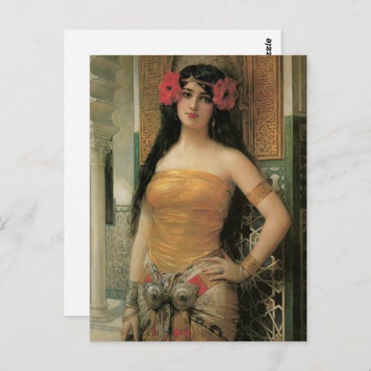 Oriental Lady  Briefkaart (Voorkant / Achterkant)