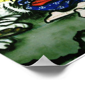 Oriental Lady en Tiger Graffiti Poster (Hoek)