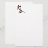 Oriental Lady met rode ventilatoren Briefpapier (Voorkant / Achterkant)