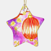 Oriental Lantern Art Keramisch Ornament (Links)