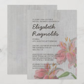 -Oriental Lily Bridal Shower Invitaties Kaart (Voorkant / Achterkant)