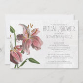Oriental Lily Bridal Shower Invitations Kaart (Voorkant)