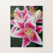 Oriental Lily Closeup in Full Bloom Legpuzzel (Verticaal)