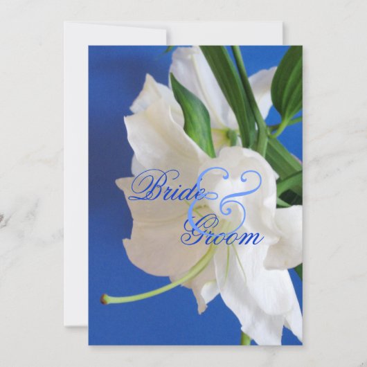 Oriental Lily Wedding Uitnodiging (Voorkant)