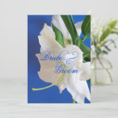 Oriental Lily Wedding Uitnodiging (Staand voorkant)