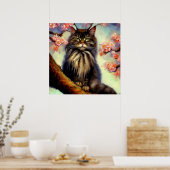 Oriental Longhair Cat Poster (Keuken)