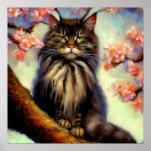 Oriental Longhair Cat Poster (Voorkant)
