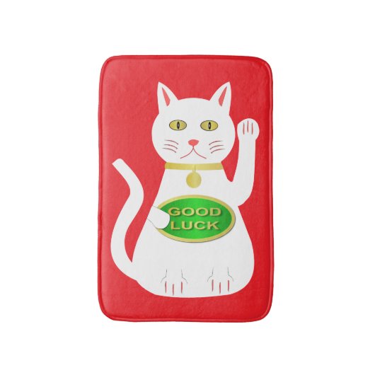 Oriental Lucky Cat Badmat (Voorkant Verticaal)