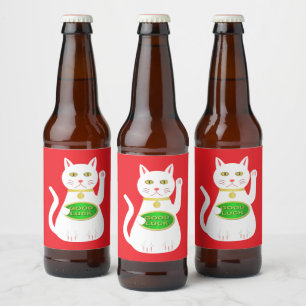 Oriental Lucky Cat Bier Etiket