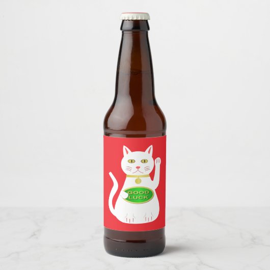 Oriental Lucky Cat Bier Etiket (Voorkant)