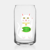 Oriental Lucky Cat Blikvorm Glas (Voorkant)