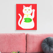 Oriental Lucky Cat Canvas Afdruk (Insitu (Woonkamer))