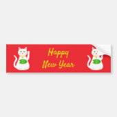 Oriental Lucky Cat Chinese New Year Custom Bumpersticker (Voorkant)