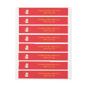 Oriental Lucky Cat Custom Adreslabel Wikkel (Vel)