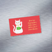 Oriental Lucky Cat Custom Magnetisch Visitekaartje (Voorbeeld)