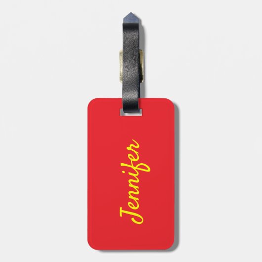 Oriental Lucky Cat Custom Name Bagagelabel (Achterkant verticaal)