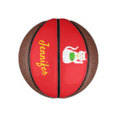 Oriental Lucky Cat Custom Name Basketbal (Verticaal)