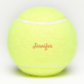 Oriental Lucky Cat Custom Name Tennisballen (Achterkant)