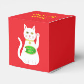 Oriental Lucky Cat Custom New Year Bedankdoosjes (Achterkant)