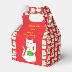 Oriental Lucky Cat Custom New Year Bedankdoosjes