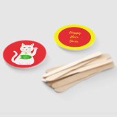 Oriental Lucky Cat Custom New Year Handwaaier (Niet-gemonteerd)