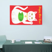 Oriental Lucky Cat Custom New Year Spandoek (Beurs)