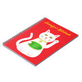 Oriental Lucky Cat Custom Notitieboek (Linkerzijde)