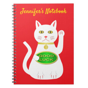 Oriental Lucky Cat Custom Notitieboek