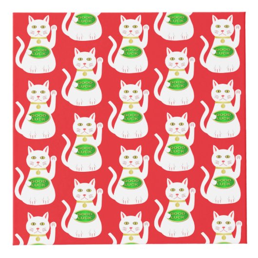 Oriental Lucky Cat Custom Photo Upload Kubus (Rechts)