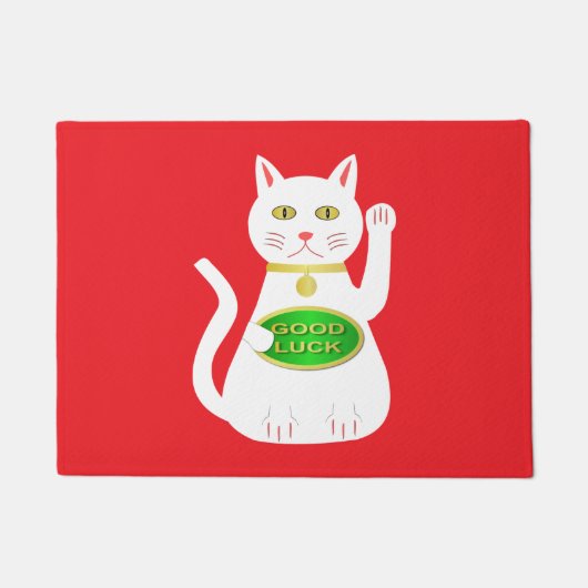 Oriental Lucky Cat Deurmat (Voorkant)