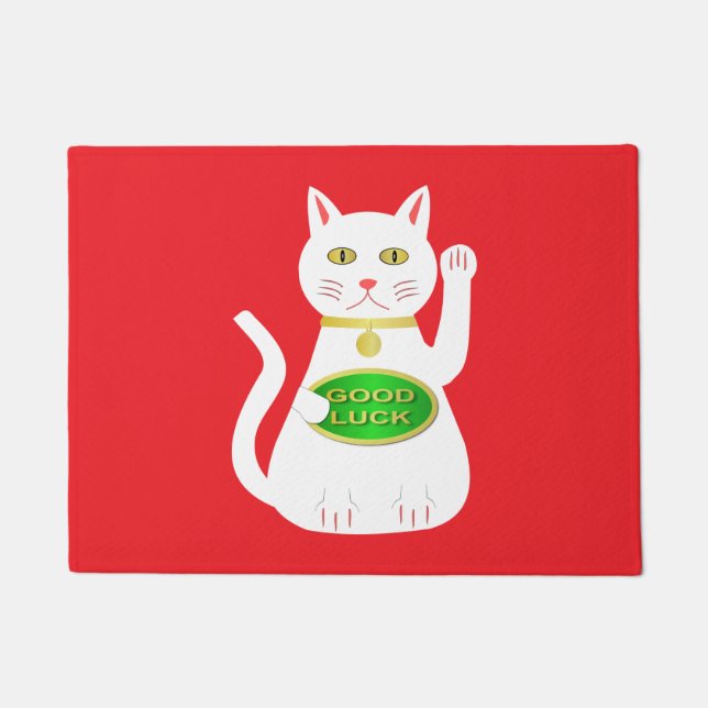 Oriental Lucky Cat Deurmat (Voorkant)