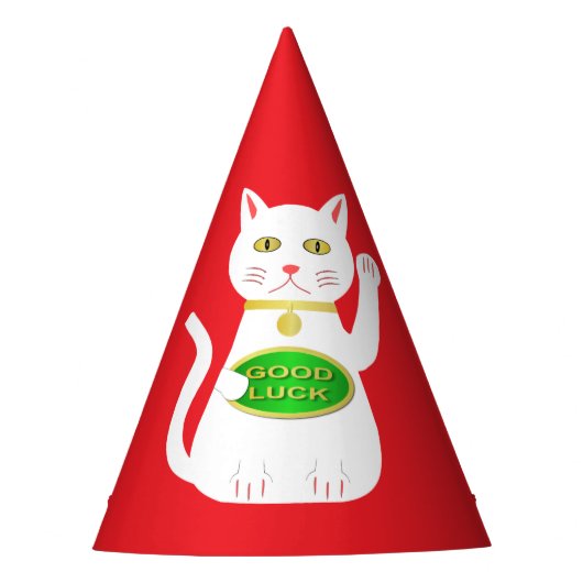 Oriental Lucky Cat Feesthoedjes (Voorkant)