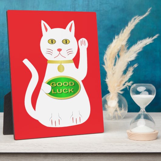Oriental Lucky Cat Fotoplaat (Zijkant)