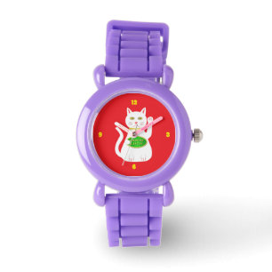 Oriental Lucky Cat Horloge