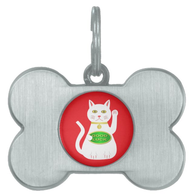 Oriental Lucky Cat Huisdieren Naamplaatje (voorkant)