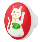 Oriental Lucky Cat Keramische Knop (Rechts)